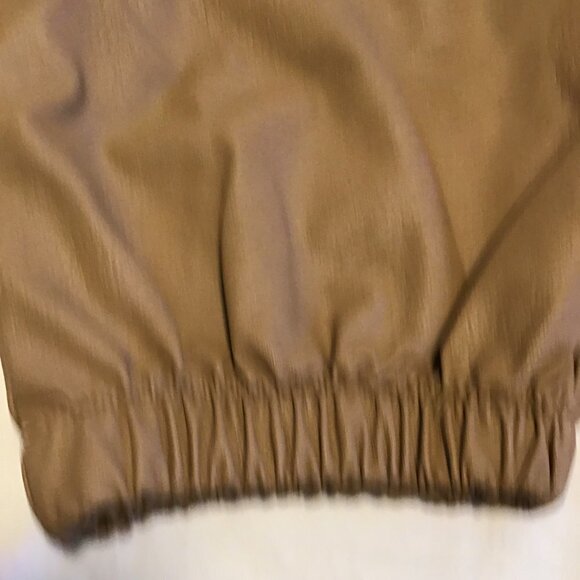 Luna Allegra Tan Italian Faux Leather Joggers With Pockets Size M - Picture 5 of 9